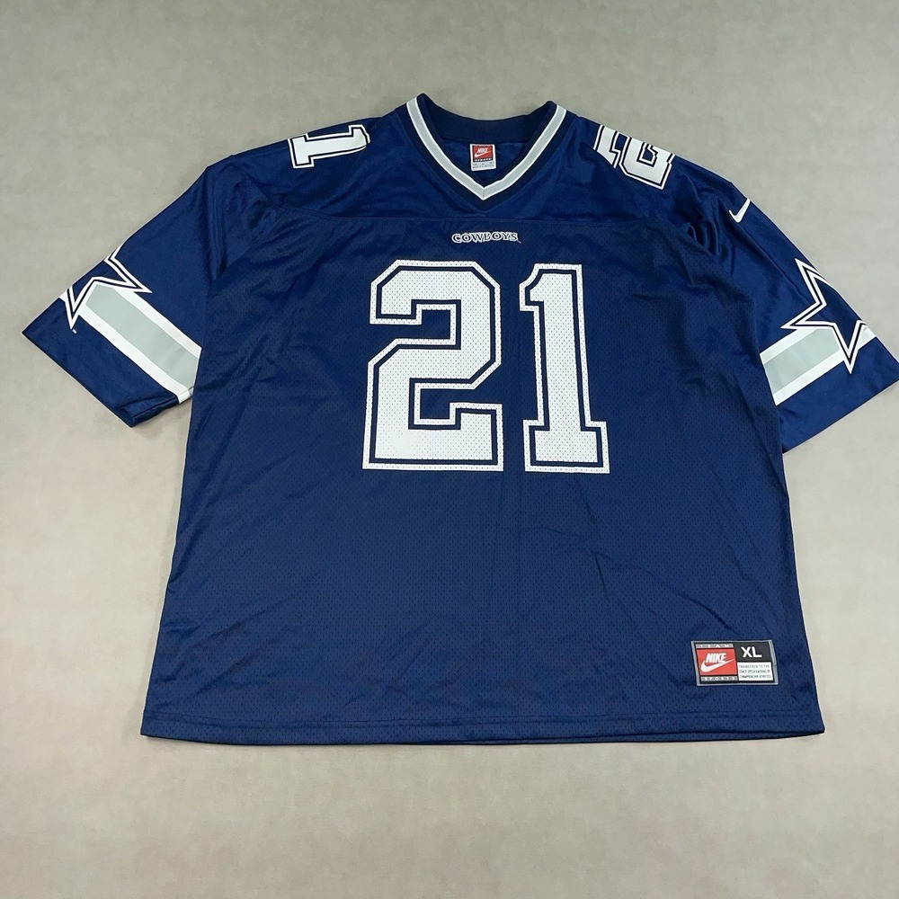 Vintage Nike Dallas Cowboys Deion Sanders Football Jersey 90s Mens XL #21